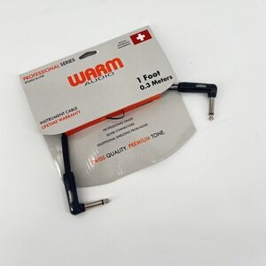 Warm Audio Pro Series‎ 1/4" Right Angle to 1/4" Right Angle Patch Cable - 1' NWT